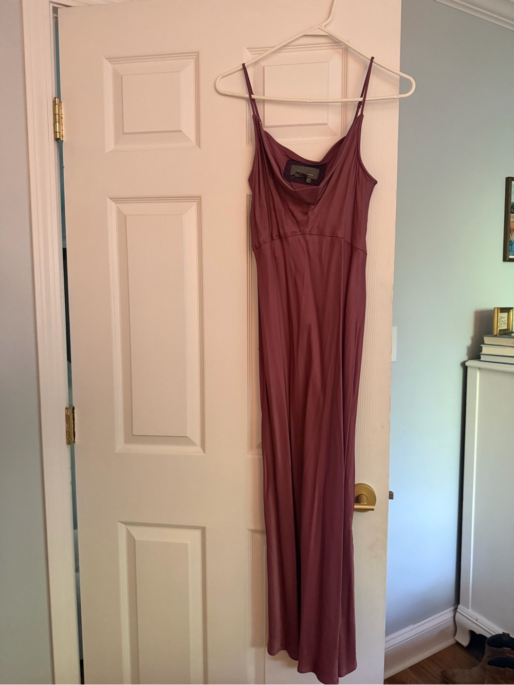 Anthropologie Mauve Slip Midi Dress
